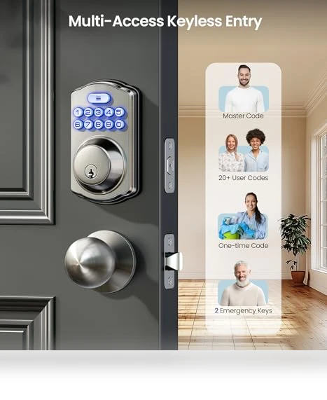 Keyless Entry Door Lock with 2 Knobs — Keyless Entry, Veise