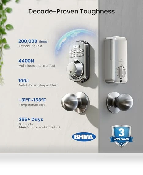Keyless Entry Door Lock with 2 Knobs — Keyless Entry, Veise