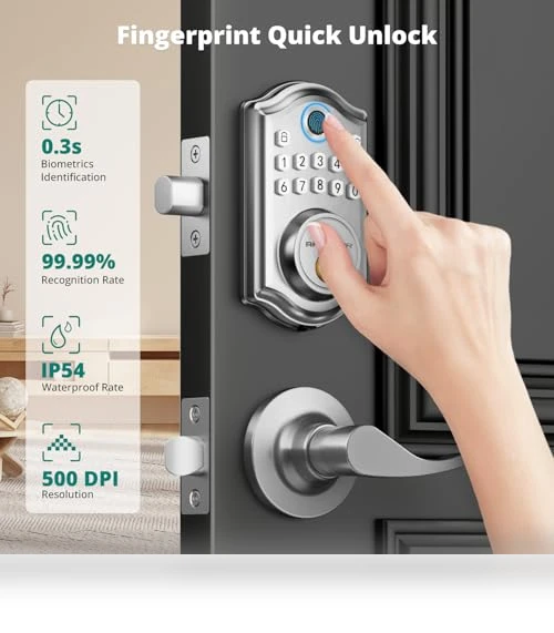 Keyless Entry Door Lock with Handle — Padlocks & Hasps, AkaGear