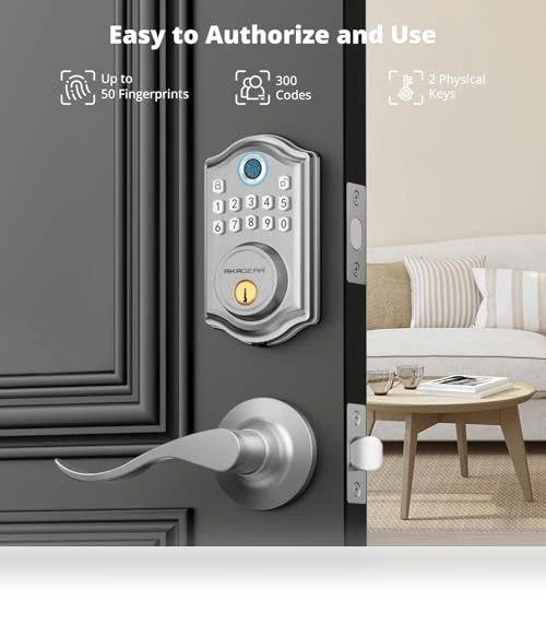 Keyless Entry Door Lock with Handle — Padlocks & Hasps, AkaGear