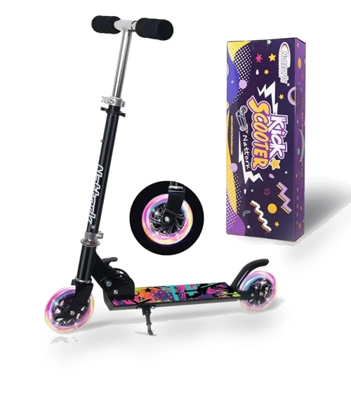 Kids Kick Scooter with Light-up Wheels — Push Scooters, Nattork
