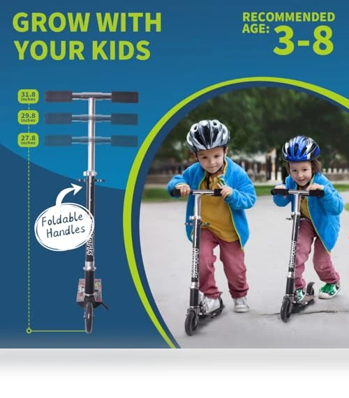 Kids Kick Scooter with Light-up Wheels — Push Scooters, Nattork