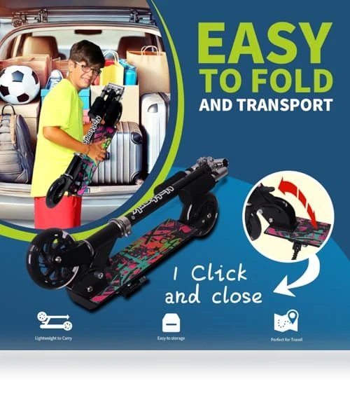 Kids Kick Scooter with Light-up Wheels — Push Scooters, Nattork