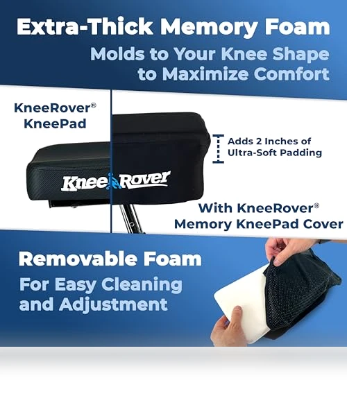 Memory Pad Knee Scooter Pad Cover Cushion — Cushions, KneeRover