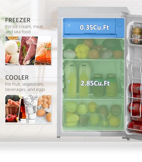 Mini Fridge with Freezer — Mini Fridges, HOMCOM