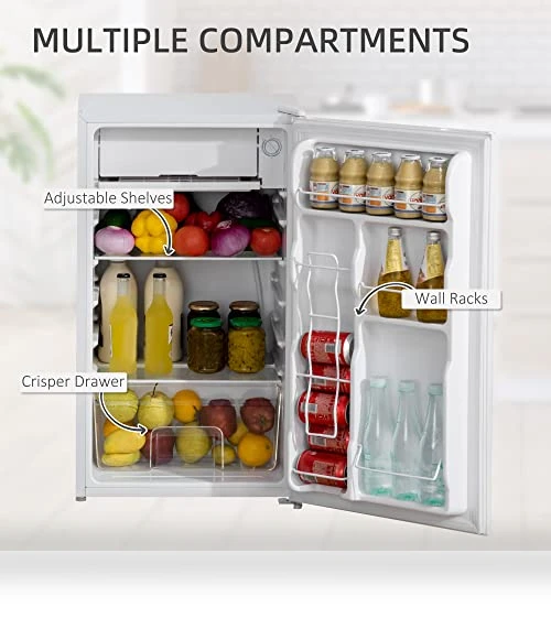 Mini Fridge with Freezer — Mini Fridges, HOMCOM