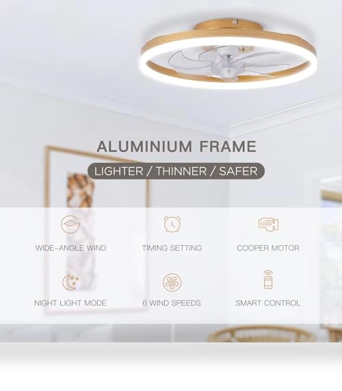 Modern Gold Ceiling Fan with Lights — Ceiling Fan Lighting Solutions, STERREN