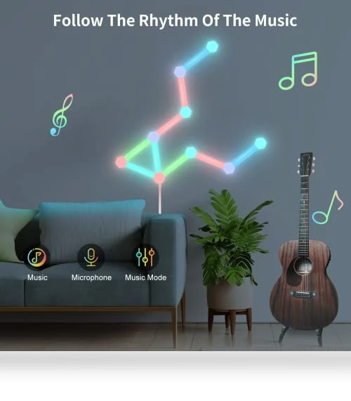 RGB LED Wall Light Smart Constellation Light — Night Lights, MCWOFI