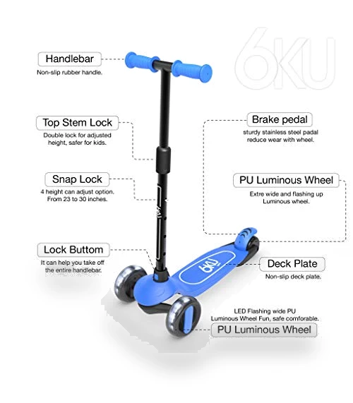Scooter for Kids with Flash Wheels — Push Scooters, 6KU