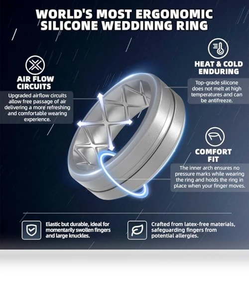 Silicone Ring Multipack — Men's Rings, Egnaro