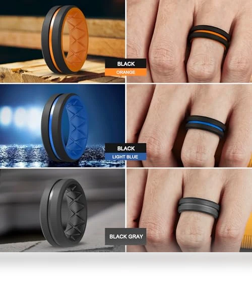 Silicone Ring Multipack — Men's Rings, Egnaro