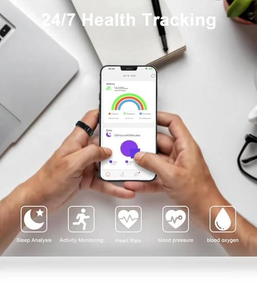 Sleep & Fitness Tracking Smart Ring — Smart Rings, AMZAIZO