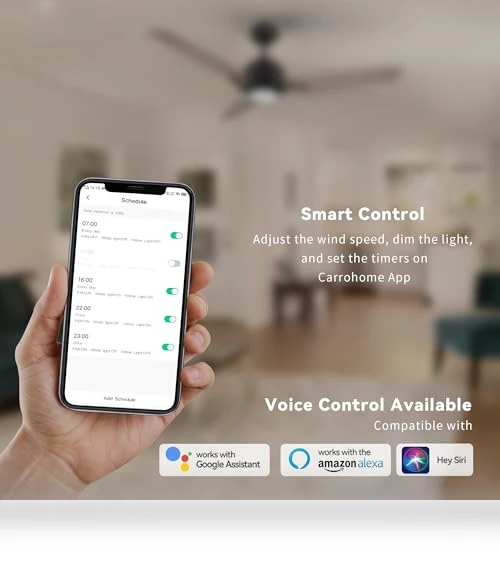 Smart Ceiling Fan with Lights — Ceiling Fan Wall Controls, SMAFAN
