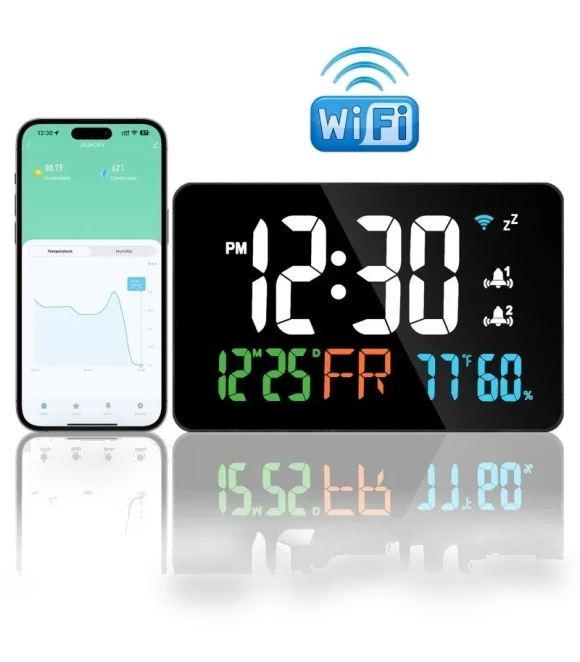 Smart Digital Wall Clock — Alarms & Clocks, Daily necessities-V