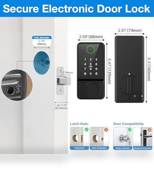 Smart Door Lock Keyless Entry — Biometric Security, Mutak