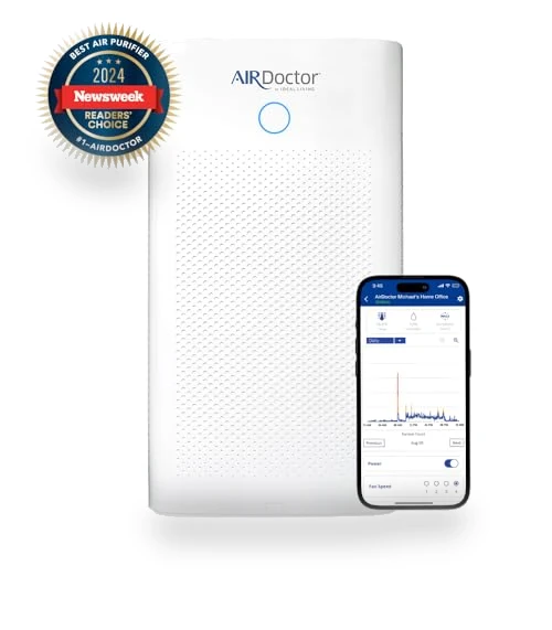 SMART HEPA Air Purifier for Extra Large Spaces & Open Concepts — Activated Carbon Air Purifiers, AirDoctor