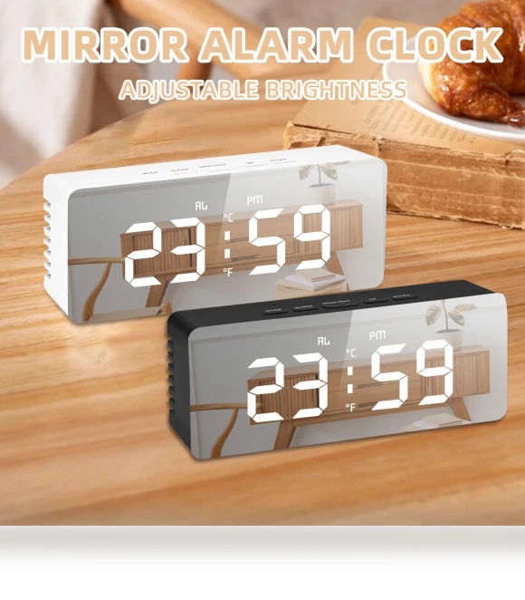 Smart LED Bedside Alarm Clock — Alarms & Clocks, Daily necessities-V