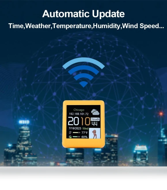 Smart Weather Station Desk Clock — Clocks, Daily necessities-V