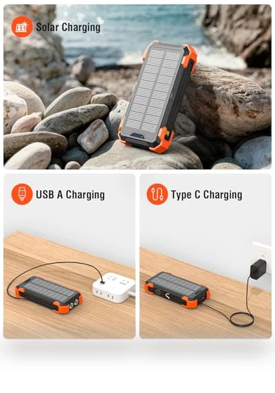 Solar Charger Power Bank — Chargers
