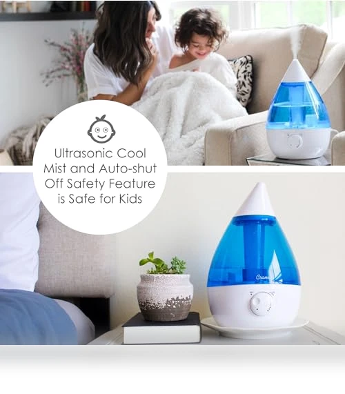Ultrasonic Cool Mist Teardrop Humidifier — Air Moisturizers, Crane