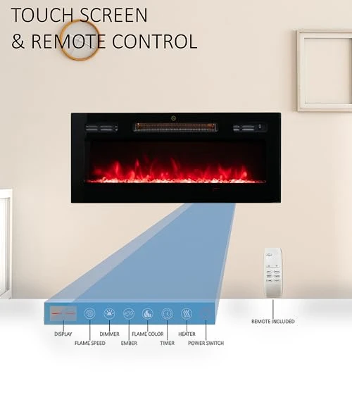 Wall Mounted Electric Fireplace Heater — Electric Heating Solutions, FULEIWO FLAME