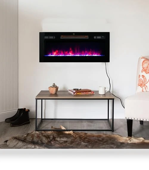 Wall Mounted Electric Fireplace Heater — Electric Heating Solutions, FULEIWO FLAME