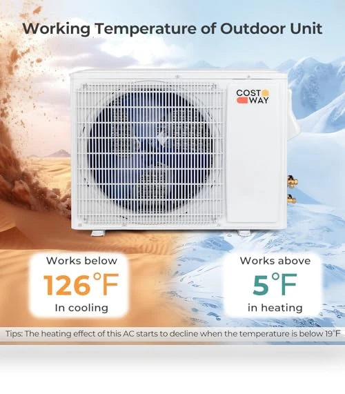 Wifi Enabled Mini Split Air Conditioner & Heater — Cooling Solutions, COSTWAY