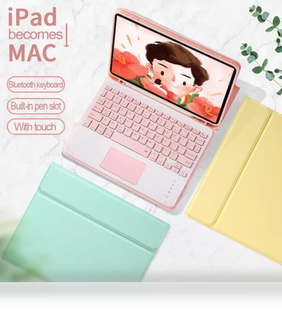 Bluetooth Keyboard Case with Touchpad for iPad Air 6th Gen — Keyboard Cases, SS-Pajamas-01