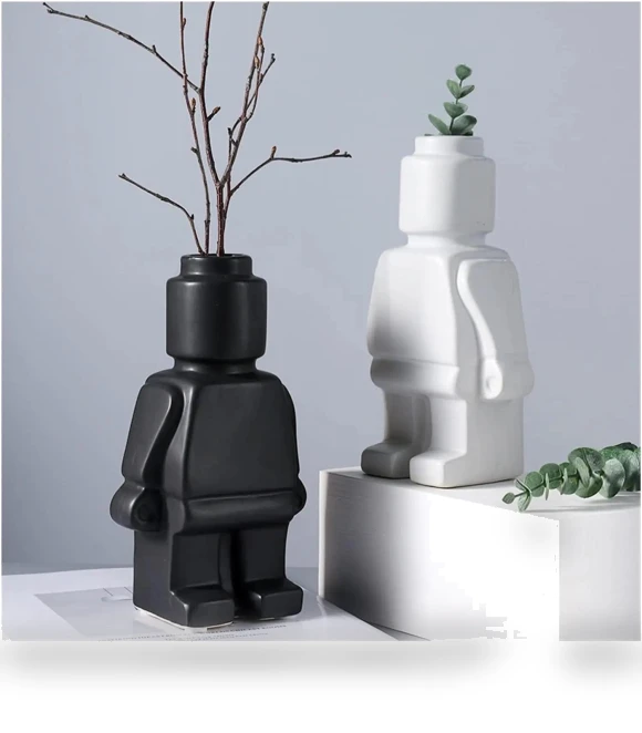 Ceramic Robot Vase — Vases, TOP-MALL-001