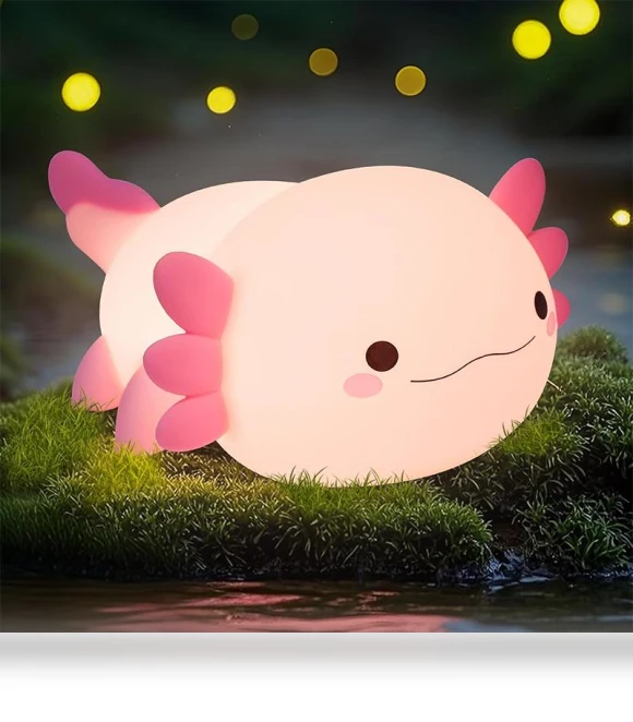 Cute Axolotl Night Light — Night Lights, TOP-MALL-001