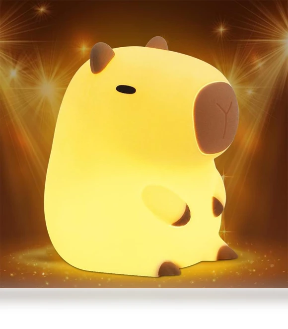 Cute Capybara Silicone Night Light — Night Lights, TOP-MALL-001