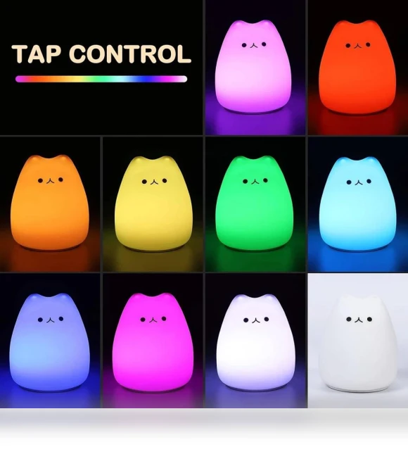 Cute Cat Night Light for Kids — Night Lights, TOP-MALL-001