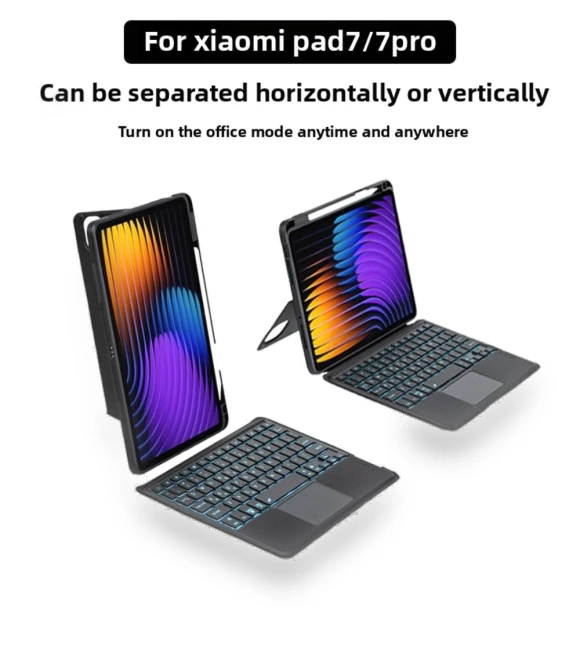 Leather Case with Bluetooth Keyboard and Magnetic Touch Control — Keyboard Cases, SS-Pajamas-01