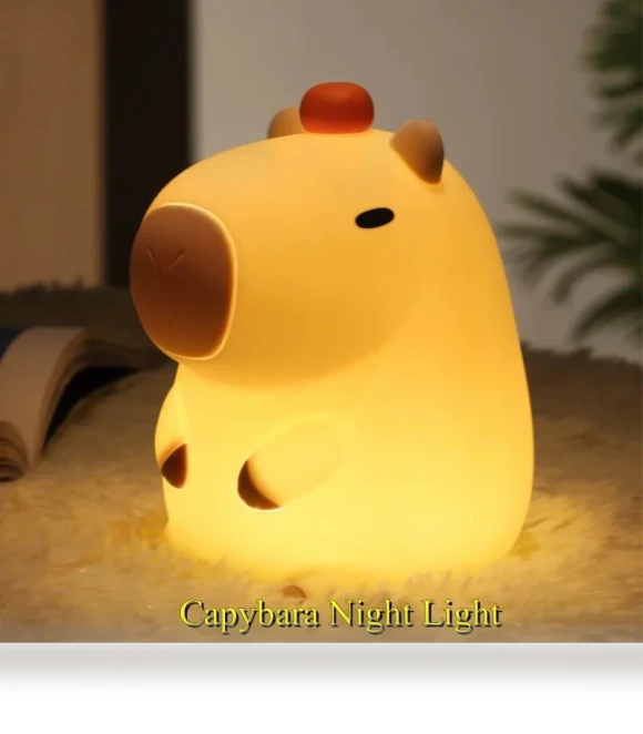 LED Silicone Capybara Night Light — Night Lights, TOP-MALL-001