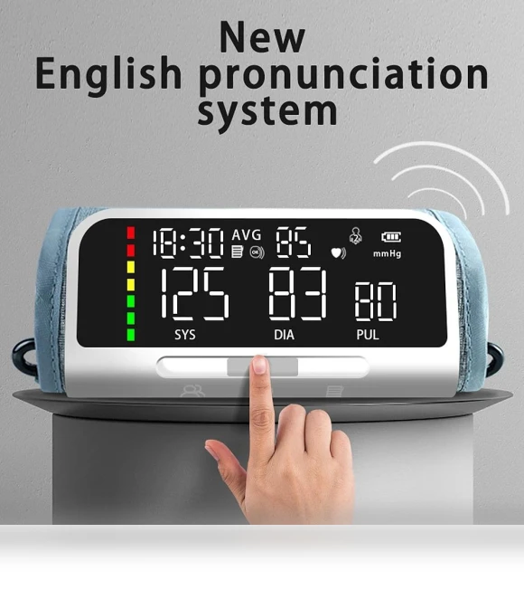 Rechargeable Voice Player with Smart Touch Screen for Blood Pressure Measurement on Arm — Wearable Accessories, Schbit Health Mall