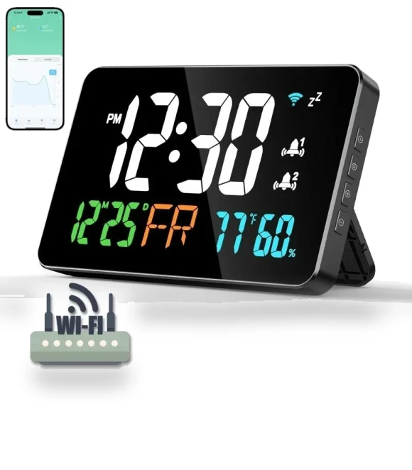 Smart Digital Wall Clock — Alarms & Clocks, TOP-MALL-001