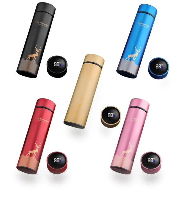 Smart Thermos Bottle with LED Temperature Display — Travel Drinkware, TOP-MALL-001