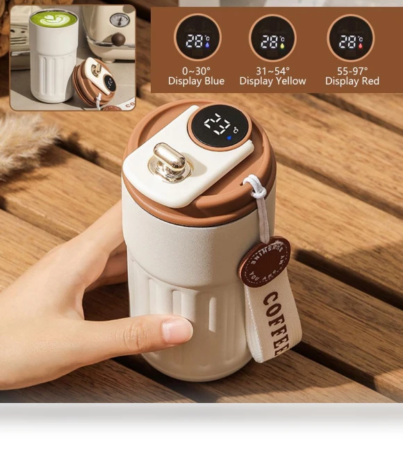 Smart Thermos with LED Temperature Display — Beverage Warmers, TOP-MALL-001