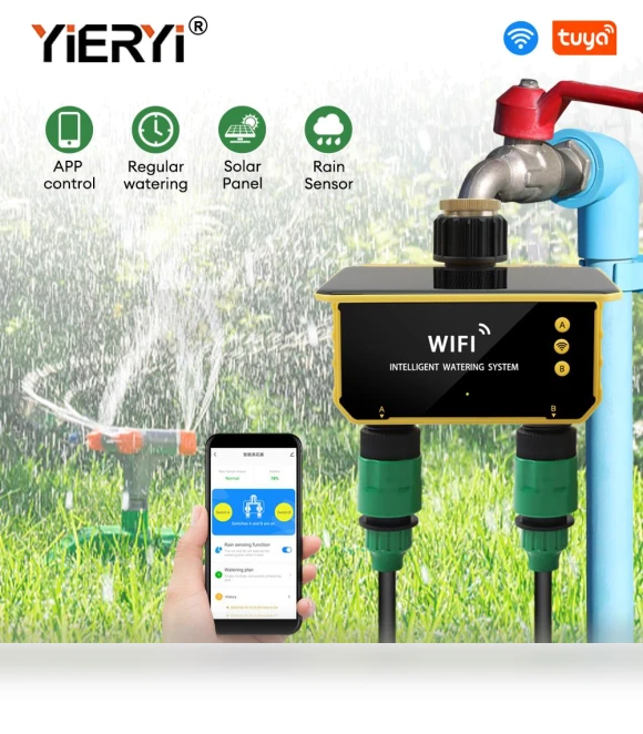 2-Way WIFI Solar Irrigation Timer — Controllers, yieryi