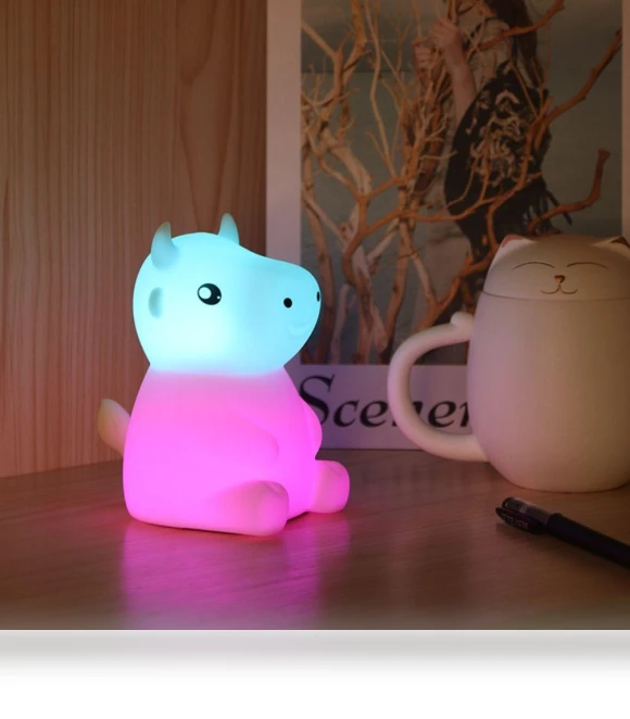 Cow-shaped Night Light with Charging — Lamps & Shades, guangbaokejki
