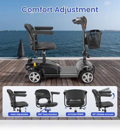 Foldable 4 Wheel Mobility Scooter — Push Scooters, Wooken