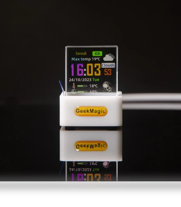 Holographic Photo Display Smart Weather Station — Desk & Shelf, Pengran