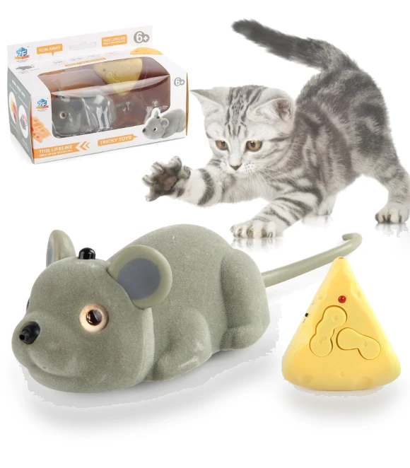 Intelligent Sensor Obstacle Avoidance Cartoon Mouse Model Pet Toy — Cat Playthings, Plastic Toys