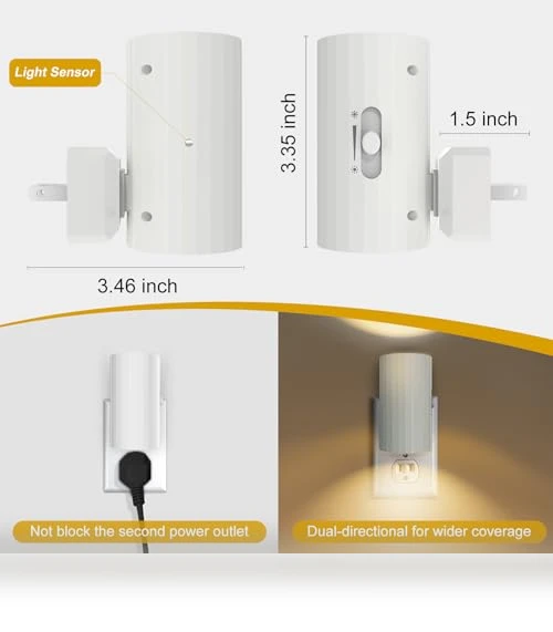 LED Night Light with Dusk to Dawn Sensor — Night Lights, WSKVEZZA