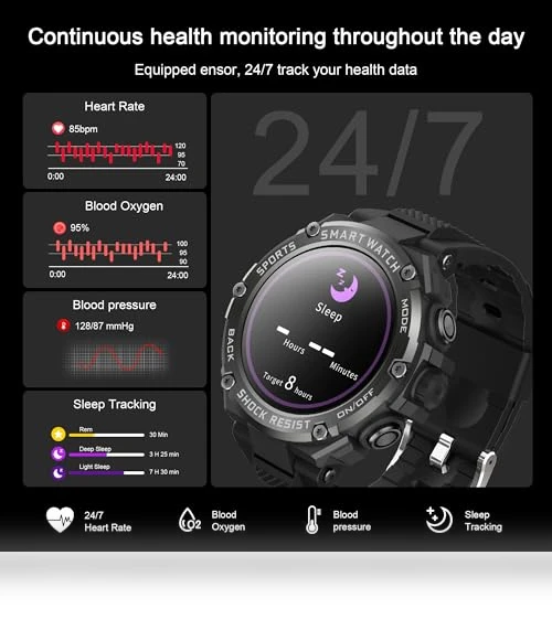 Military Bluetooth Calling Smartwatch — Wearable Accessories, Luzeyo