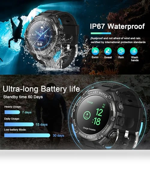 Military Bluetooth Calling Smartwatch — Wearable Accessories, Luzeyo