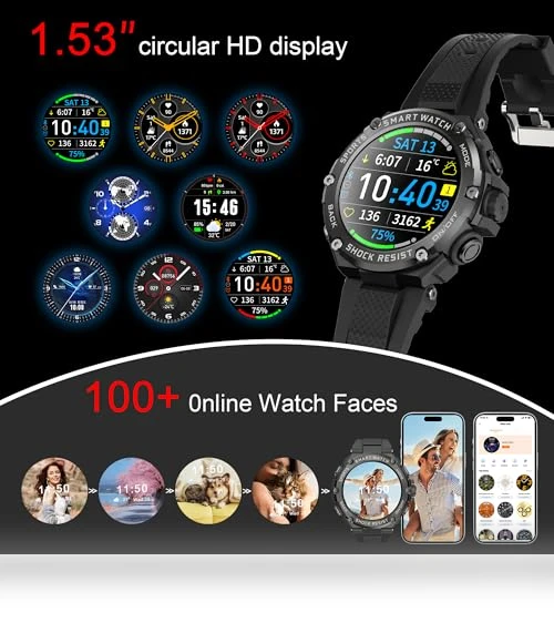 Military Bluetooth Calling Smartwatch — Wearable Accessories, Luzeyo