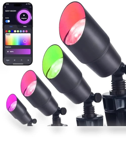 Smart RGB Landscape Lighting Kit — Outdoor Light Projectors, iYogaled