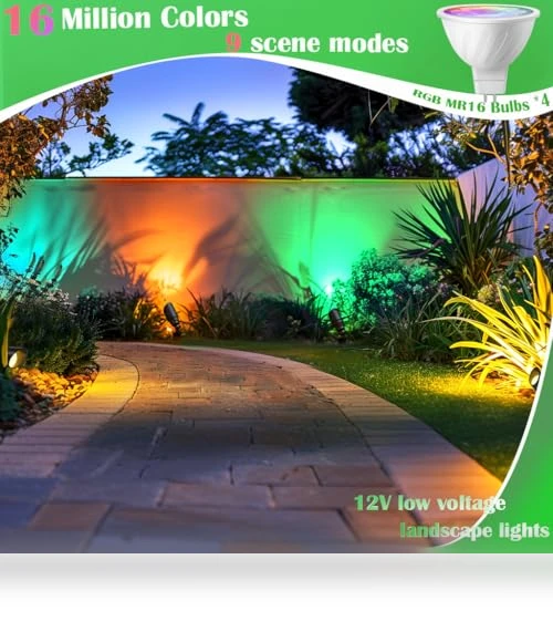 Smart RGB Landscape Lighting Kit — Outdoor Light Projectors, iYogaled