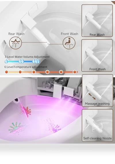 Smart Toilet with Bidet — Bathroom Essentials, SR SUN RISE